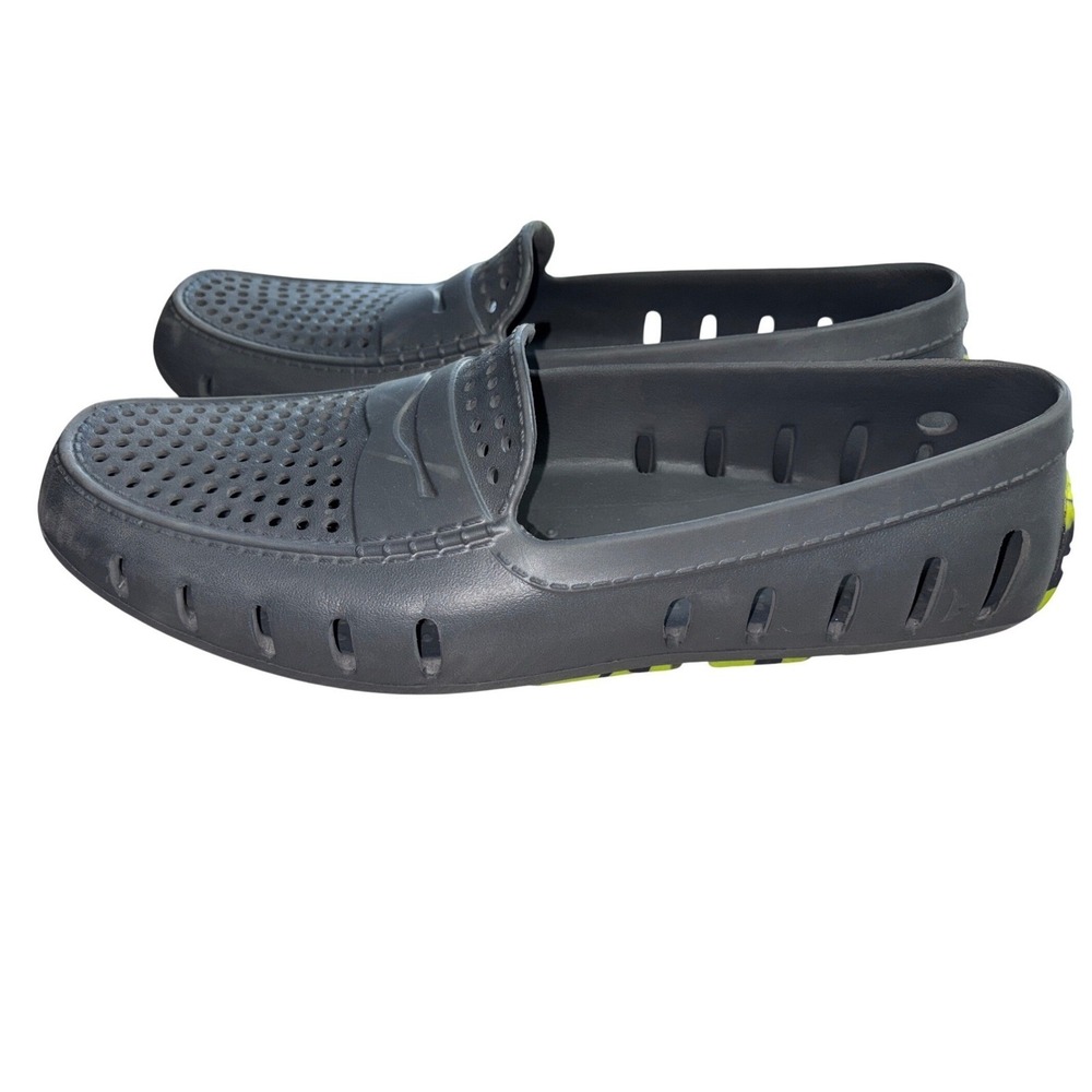 Floafers Country Club Driver Mens 13 Gray Lime Green Camo Waterproof Loafers
